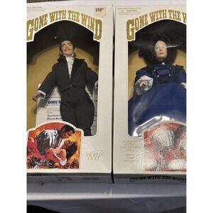 Lot of 2 Vintage 1989 World Dolls Gone With The Wind Rhett Butler & Mrs. O'Hara